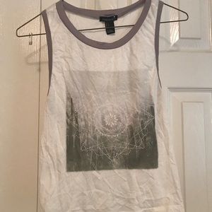Graphic Cropped Tank Top